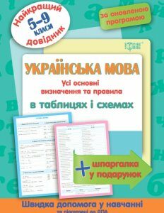 Українська мова в таблицях та схемах 5-9 класи. Найкращій довідник.