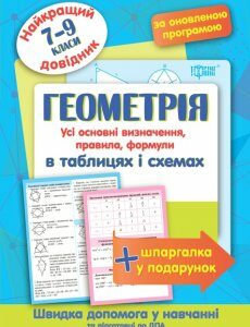 Геометрия в таблицях та схемах 6-9 класи. Найкращій довідник