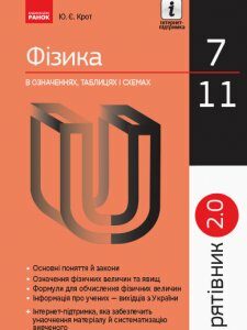 Рятівник 2.0 Фізика в означеннях таблицях і схемах 7-11 класи (Укр) Ранок (349564)