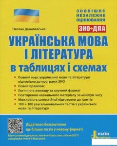 Українська мова і література в таблицях і схемах. ЗНО+ДПА (1248731)