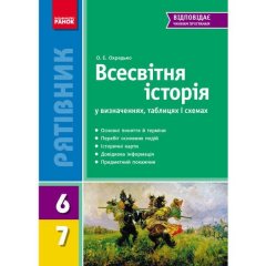 Рятівник Всесвітня історія у визначеннях таблицях і схемах 6-7 клас (Укр) Ранок (250426)