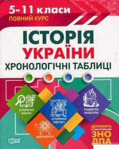 Історія України. Хронологічні таблиці. 5-11 класи (1245119)